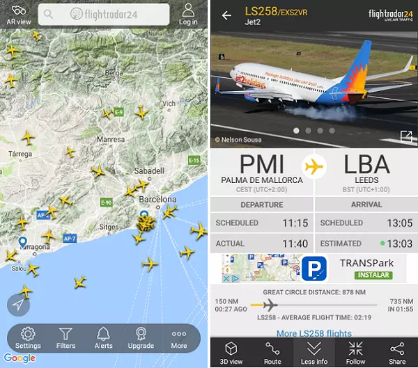 app para seguir vuelos como localizar aviones