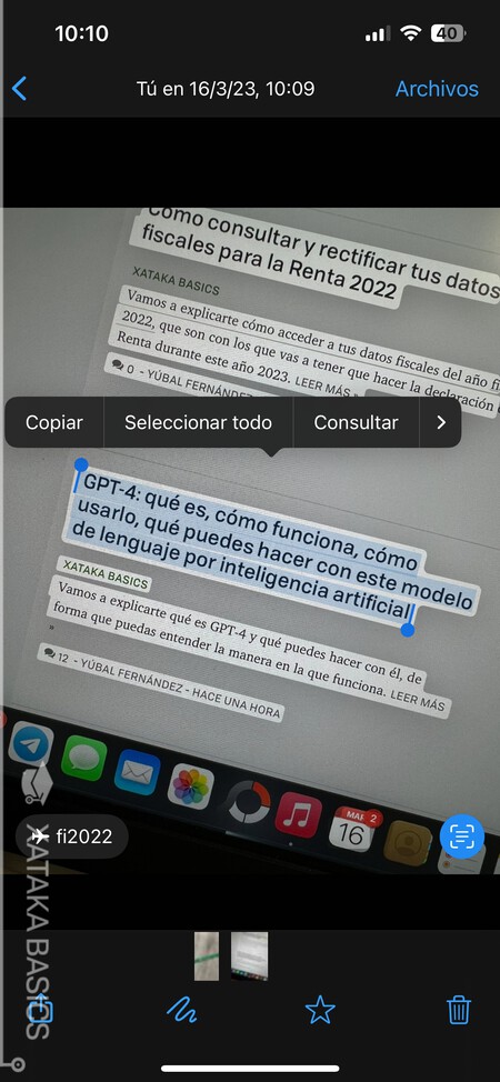 como copiar el texto de una imagen en whatsapp