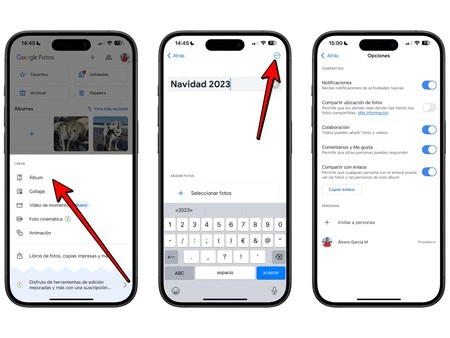 como crear un album compartido en iphone facil
