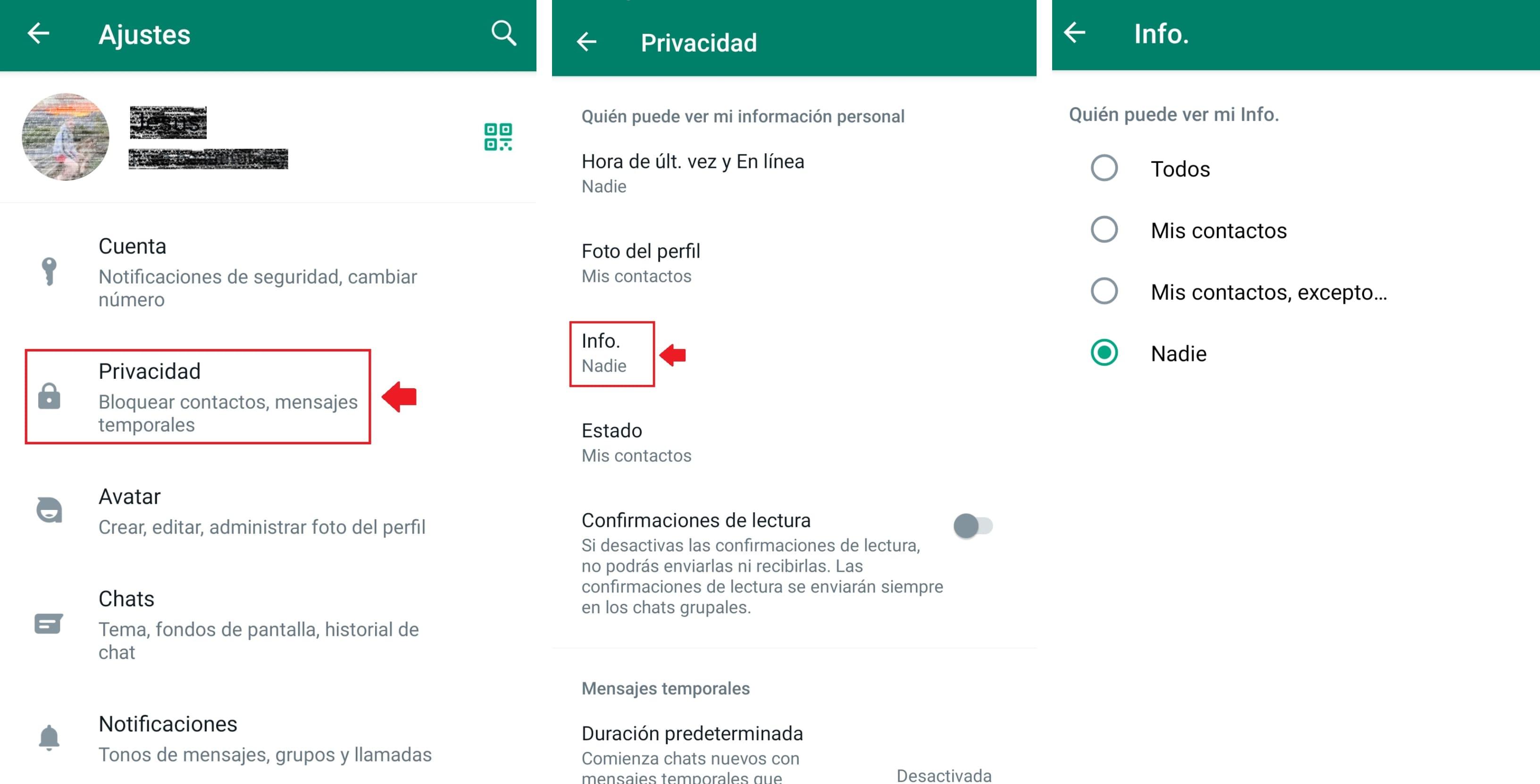 como ocultar la foto de perfil en whatsapp facilmente
