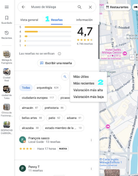 como ordenar las resenas de google y descubrir lo peor