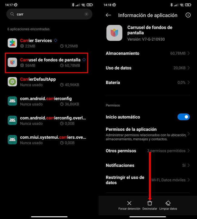 Cómo QUITAR el CARRUSEL de FONDOS de PANTALLA en Xiaomi 2 como quitar el carrusel de fondos de pantalla en