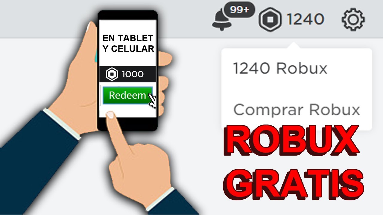 CÓMO TENER ROBUX GRATIS 100% REAL en tu TELÉFONO 2 como tener robux gratis 100 real en tu telefono