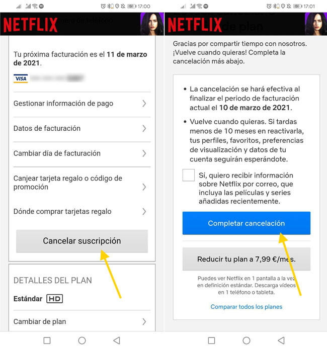 descubre como dar de baja netflix en tu celular rapidamente