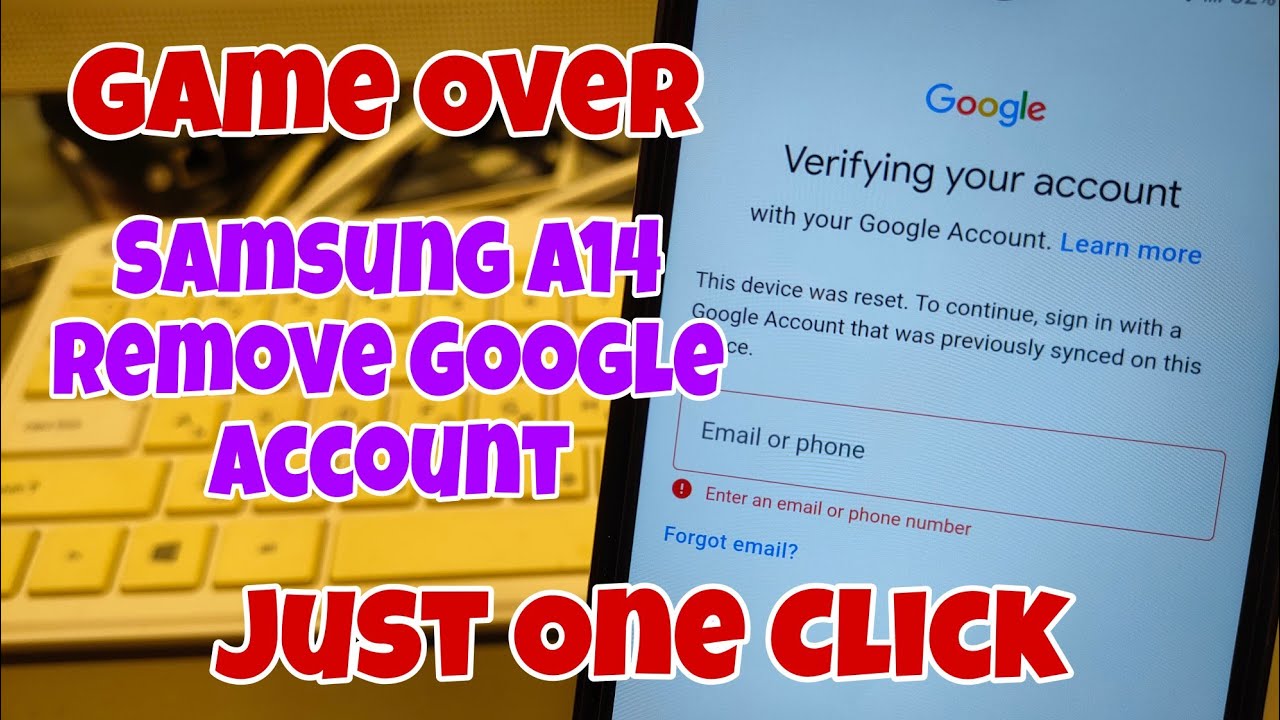 e29c85 remove google account en tu samsung a14 5g descubrelo