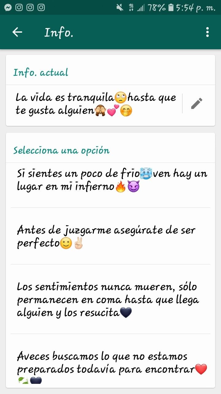 frases para poner en tu info de whatsapp sorprendete