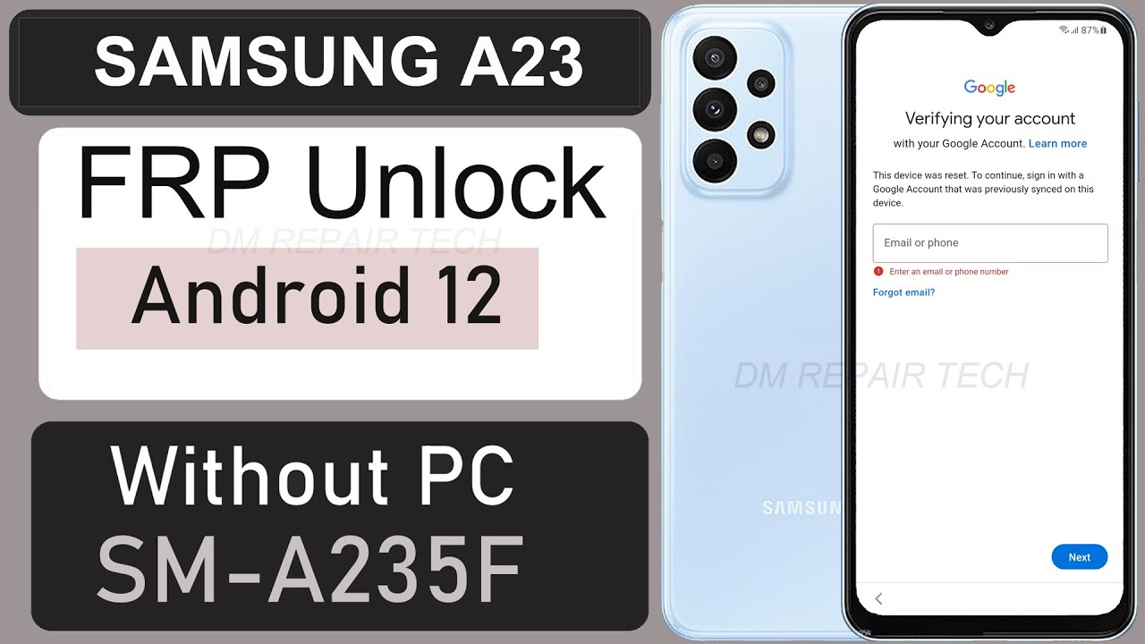 frp bypass galaxy a23 eliminalo facil y rapido