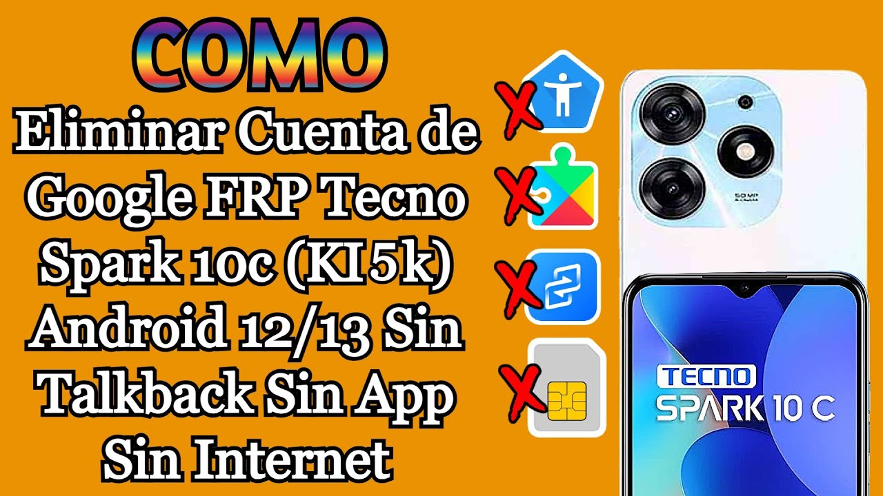 frp tecno spark 10c como quitar cuenta google rapido