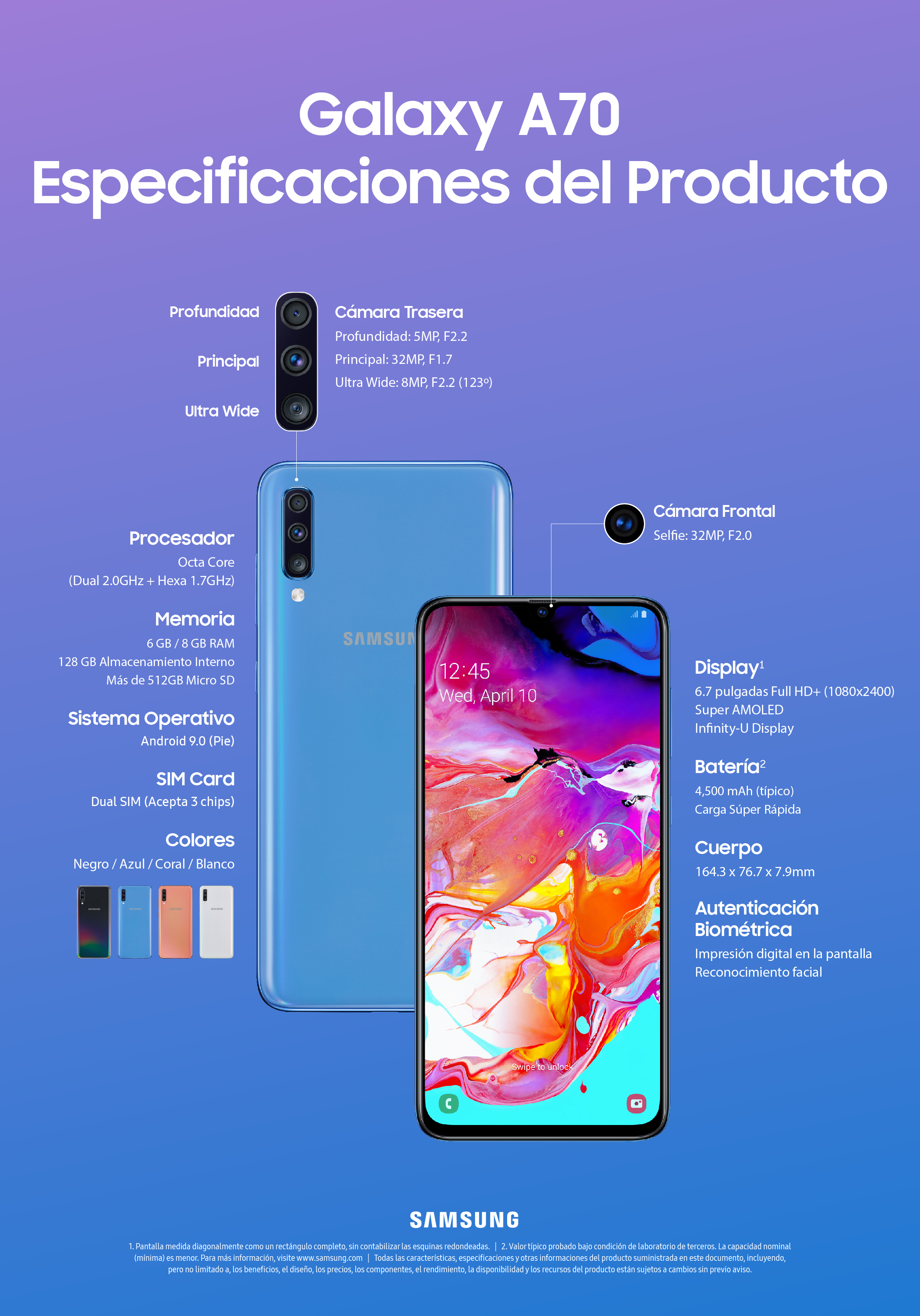 GALAXY A70: DESCUBRE sus SORPRENDENTES CARACTERÍSTICAS 2 galaxy a70 descubre sus sorprendentes caracteristicas