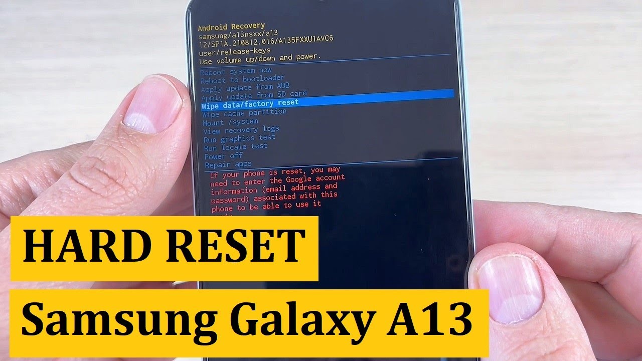 hard reset a13 como revivir tu samsung