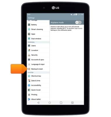 how to reset lg v410 g pad 7 0 elimina cuentas ya