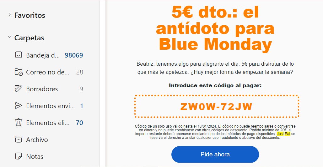 just eat increibles descuentos y codigos promocionales