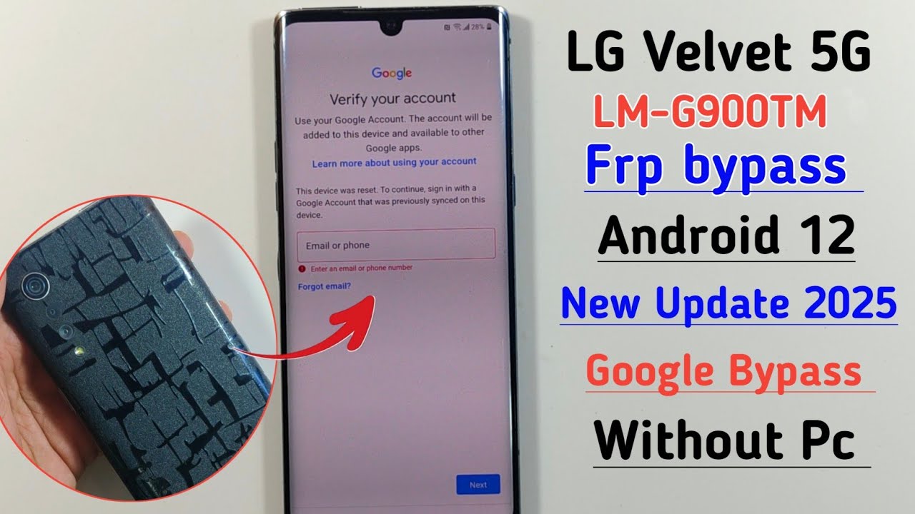 lg velvet frp bypass como hacer un hard reset