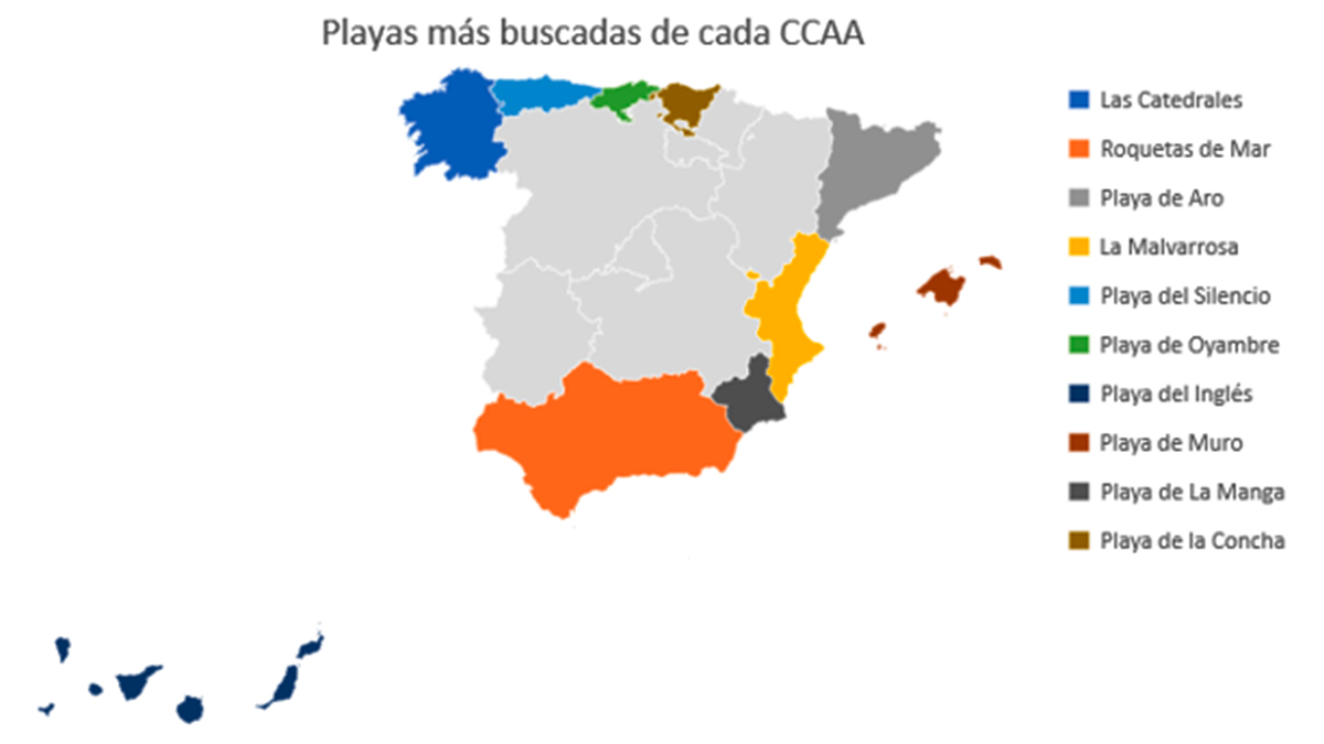 Mapa PLAYA: Descubre las MEJORES PLAYAS de España 2 mapa playa descubre las mejores playas de espana