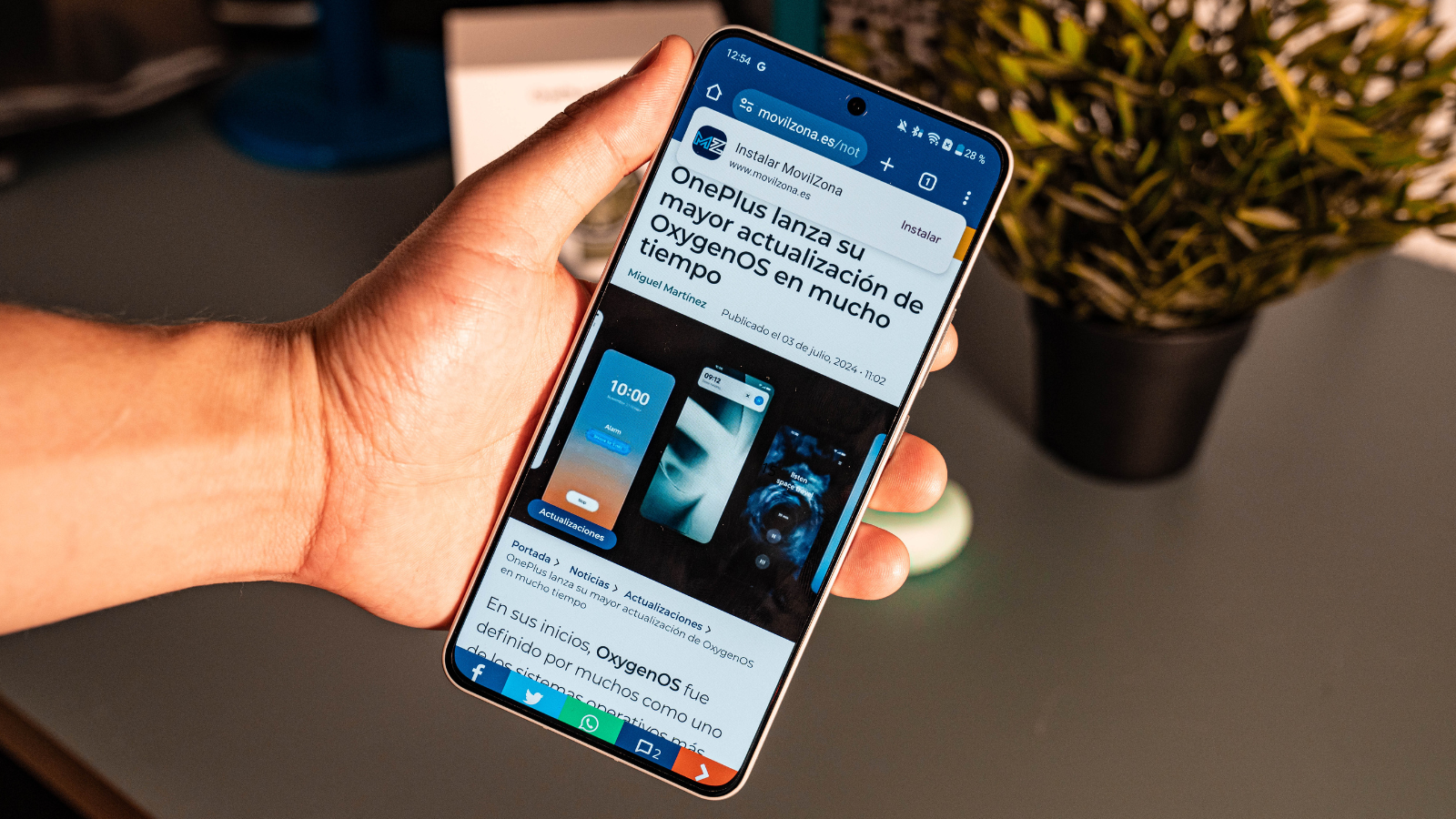 oxygenos 15 repetira el error tras la actualizacion