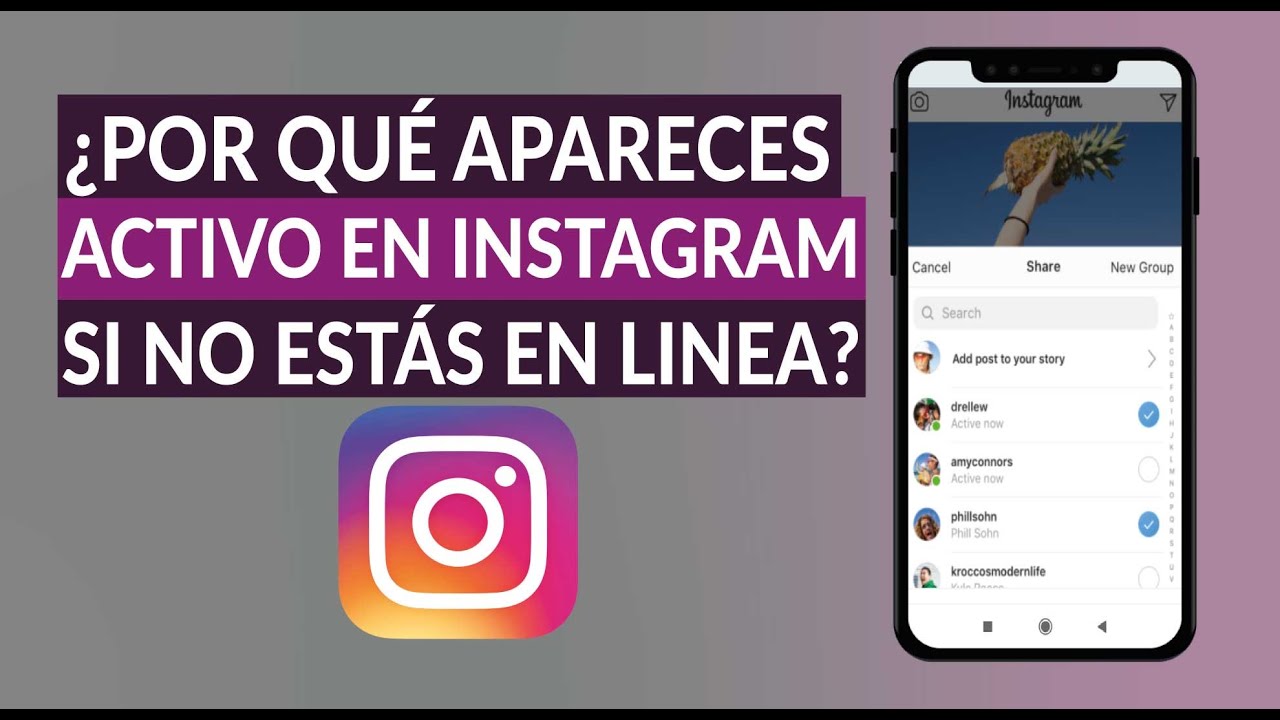 por que aparezco activo en instagram si no lo estoy