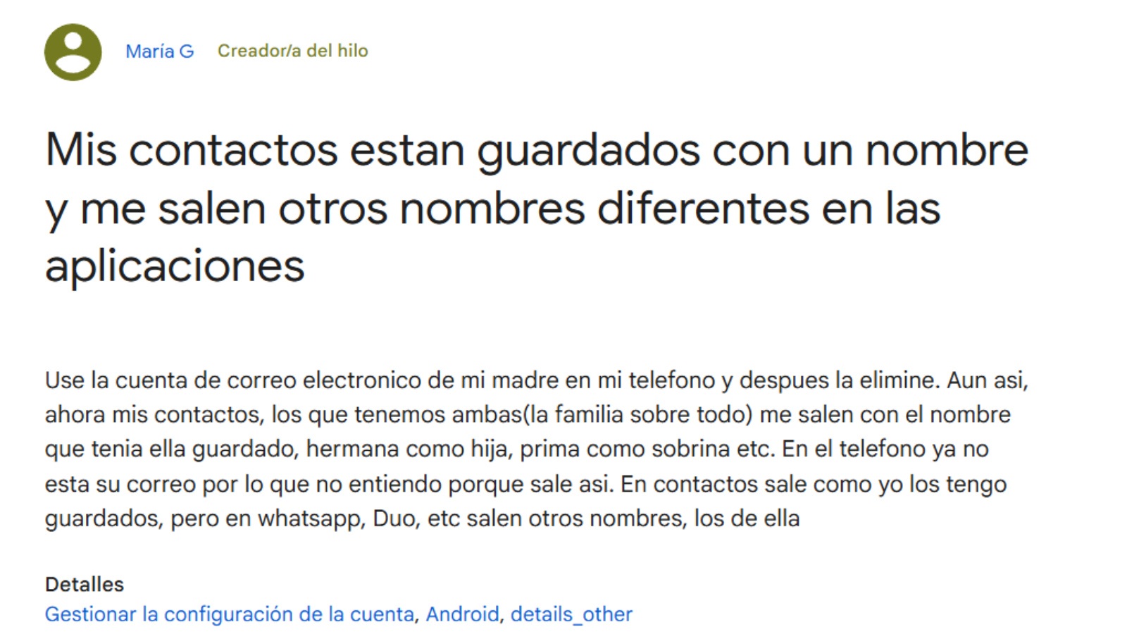 Por qué SE HA CAMBIADO el NOMBRE de mis CONTACTOS 2 por que se ha cambiado el nombre de mis contactos