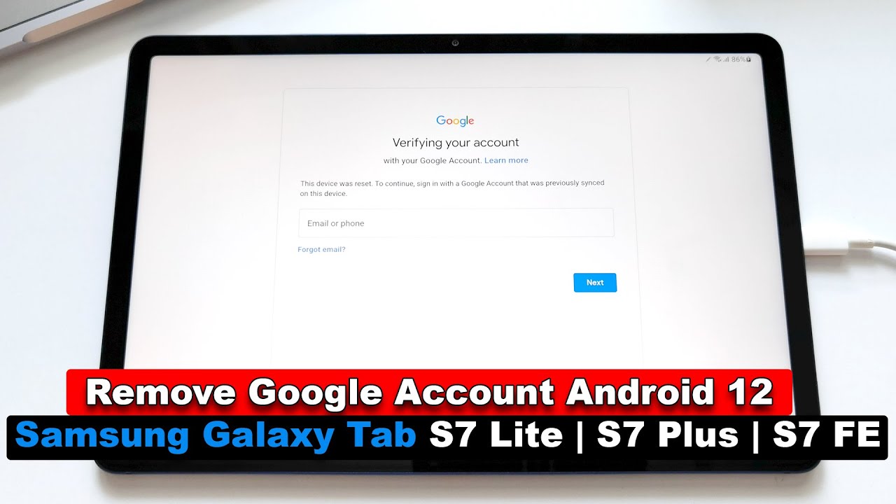 sin claves resetear tu samsung tab s7 y elimina google